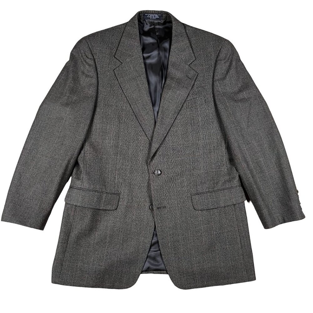 VTG Jones‎ NY Blazer Vest Mens 42L Brown Wool Cashmere Sports Coat